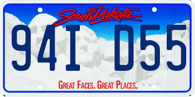 SD license plate 94ID55