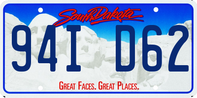 SD license plate 94ID62