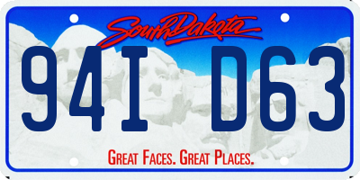 SD license plate 94ID63