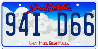 SD license plate 94ID66