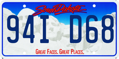 SD license plate 94ID68