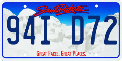 SD license plate 94ID72