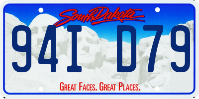 SD license plate 94ID79