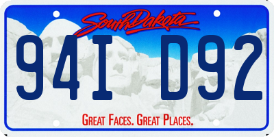 SD license plate 94ID92