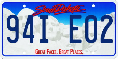 SD license plate 94IE02