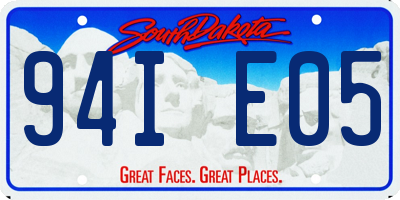 SD license plate 94IE05