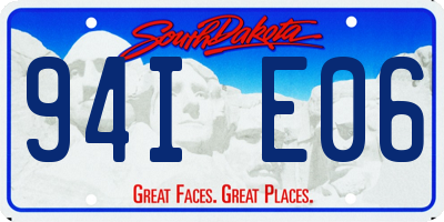 SD license plate 94IE06