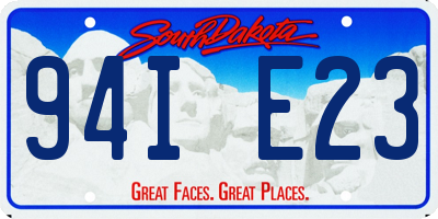 SD license plate 94IE23