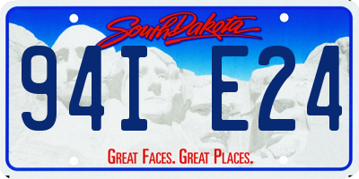 SD license plate 94IE24