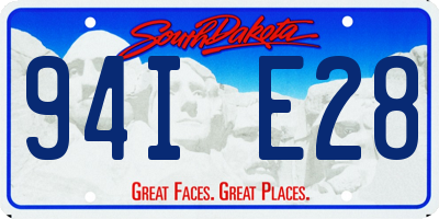 SD license plate 94IE28