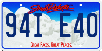 SD license plate 94IE40