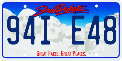 SD license plate 94IE48
