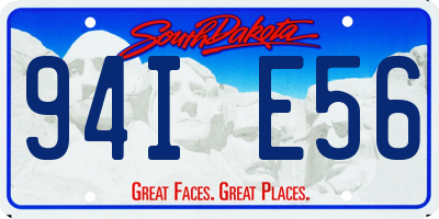 SD license plate 94IE56