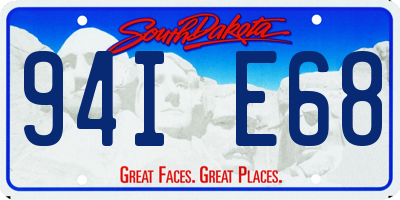 SD license plate 94IE68