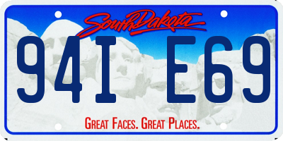 SD license plate 94IE69