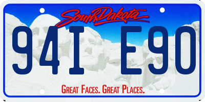 SD license plate 94IE90