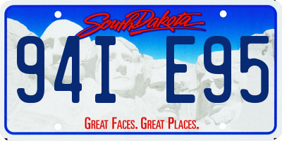 SD license plate 94IE95