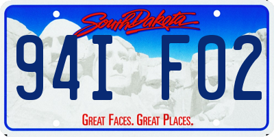 SD license plate 94IF02