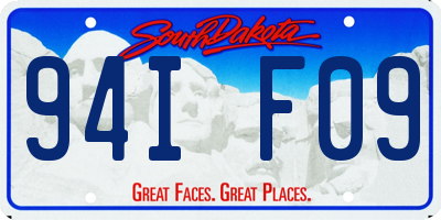 SD license plate 94IF09
