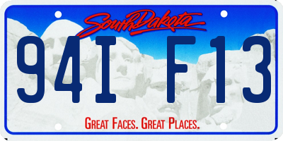 SD license plate 94IF13