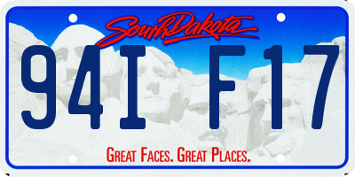 SD license plate 94IF17