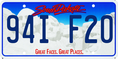 SD license plate 94IF20