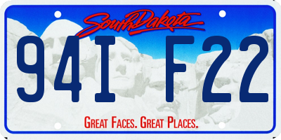 SD license plate 94IF22