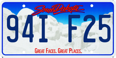 SD license plate 94IF25