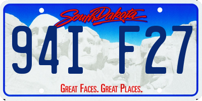 SD license plate 94IF27