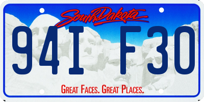 SD license plate 94IF30