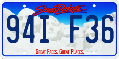 SD license plate 94IF36