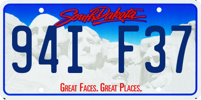 SD license plate 94IF37