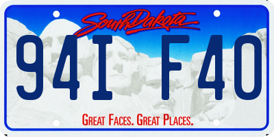 SD license plate 94IF40