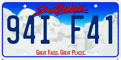 SD license plate 94IF41