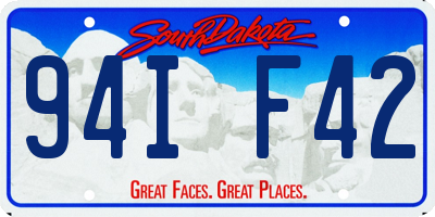 SD license plate 94IF42