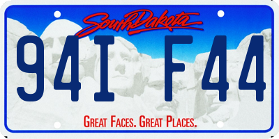 SD license plate 94IF44