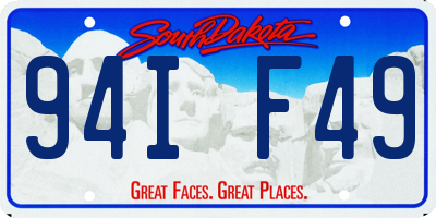 SD license plate 94IF49