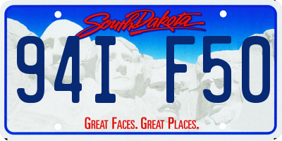 SD license plate 94IF50