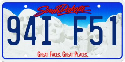 SD license plate 94IF51