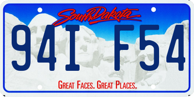 SD license plate 94IF54