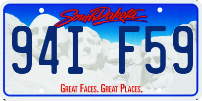 SD license plate 94IF59