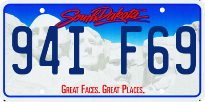 SD license plate 94IF69