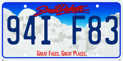 SD license plate 94IF83