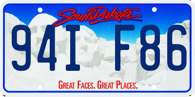 SD license plate 94IF86