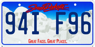 SD license plate 94IF96