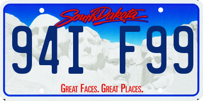 SD license plate 94IF99