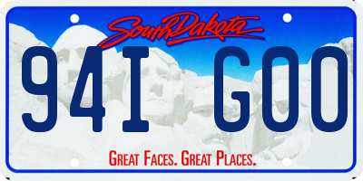 SD license plate 94IG00