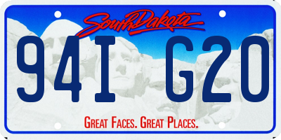 SD license plate 94IG20