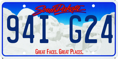 SD license plate 94IG24