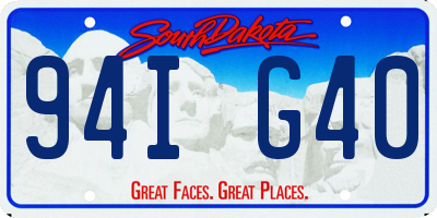 SD license plate 94IG40